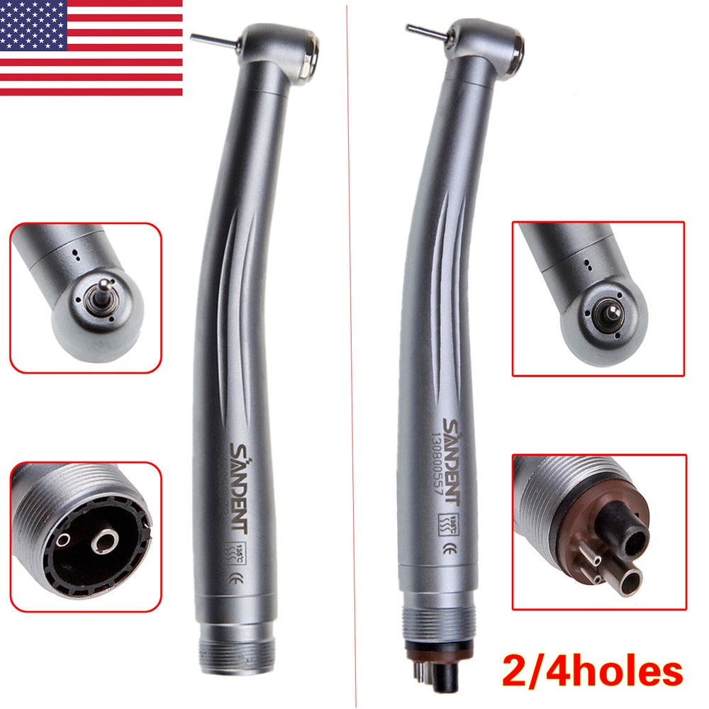 SANDENT NSK Style Dental High Speed Turbine Handpiece Push 2/4Hole Standard Head