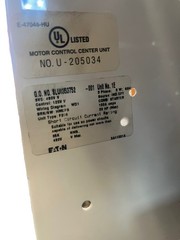Eaton Freedom Series MCC Bucket Size 3 Combo Starter 100A 30HP 480V AN19KN0