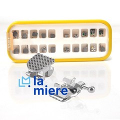 LA MIERE 20PCS Teeth Metal Braces, MIM Monoblock Brackets, 0.22 1PK, Silver