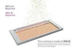 Tefuawe 2×4 1/4 Gold Automatic Welding Lens, 2 Amp TIG Rating, 5813