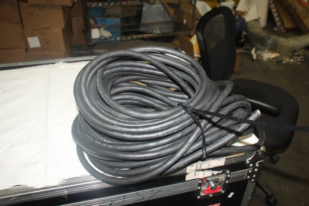 100′ of Prysmian Carol Carolprene 12 4C Black Wire Cable SOOW 600V