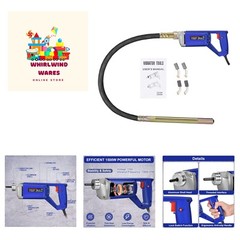 Handheld Concrete Vibrating Tool, 1500W Electric Concrete Vibrator with 13000…
