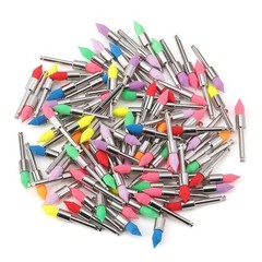 100pcs Dental Nylon Colored Soft Bowl Polishing Tapered Prophy Brushes Latch Typ