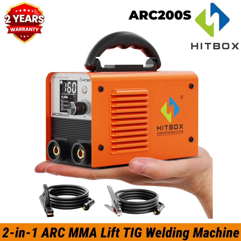 NEW HITBOX 2-in-1 200A Stick Welder 110V ARC MMA Lift TIG Welding Machine
