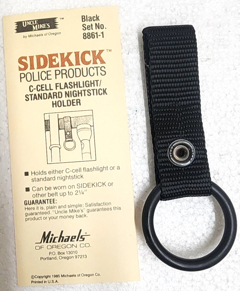 12) PACK!!! Uncle Mike’s C-Cell Flash Light Black Holder/Baton Holder 8861-1 New