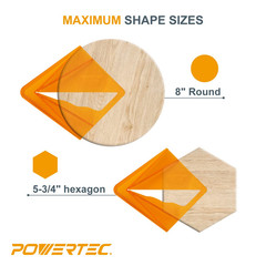 POWERTEC Plastic Center Finder Tool for 8 Inch Square, Round, Octagon and 5-3/4
