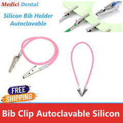 Dental Patient Bib Holder Autoclavable Silicone Bib Holder, Will not snag hair