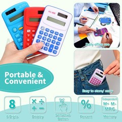 Yunsailing 48 Pcs Pocket Calculator Bulk Small 4 Function Battery Powered Cal…