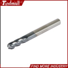 5Pcs Carbide End Mill 1/4″ 4 Flute Ball Nose 2-1/2″ Overall Length -TIALN COATE