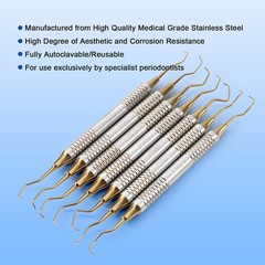 7pcs Periodontal Montana Jack Sickle Scaler Light Double Ended Dental Instrument