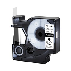 3 PK 45010 Black Clear Label Tape for DYMO D1 LabelPoint 200 250 Print 1/2″ 12MM