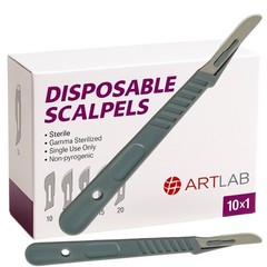 STERILE DISPOSABLE SCALPELS #10 – 10 PCS SINGLE USE SUITABLE FOR DERMAPLANING