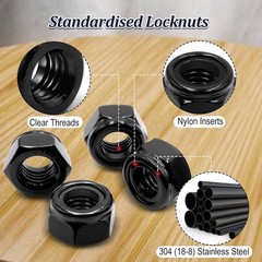 Comprehensive 180 Piece Black Locknut Kit for DIY Enthusiasts and Professionals