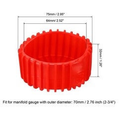 2Pack Protective Gauge Boots for 2-3/4″ Gauge Red Blue