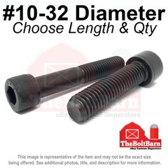#10-32 Allen Socket Head Alloy Cap Screws Bolts Black Oxide FINE (Pick Size Qty)