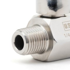 U.S. Solid 2pcs 304 Stainless Steel Mini Ball Valve 1/4 in FNPT x 1/4 in MNPT