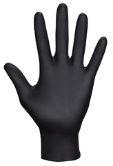 Raven 66518 Safety Powder Free Examination Black Nitrile Gloves – 7 Mil Large