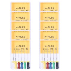 AZDENT Limas de endodoncia manual dental K-Files acero inoxidable 21/25mm