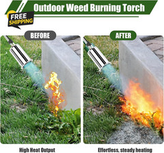 Propane Torch Weed Burner, Adjustable Flame Thrower with Detachable Handle