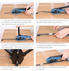 Banding Strapping Kit w/ 300FT PET Strap 500 Seals 1400LBS Pallet Tensioner