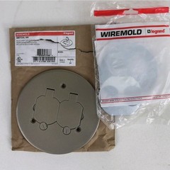 **3PCS** Wiremold 895TCAL-NK Round Carpet Duplex Flange Nickel Finish