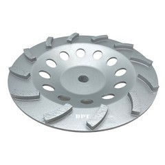 7 In Diamond Turbo Segmented Cup Grinding Wheels Fast Grinding 5/8″-11 threaded