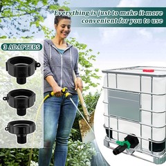 Gallon IBC Tote Hose Adapter 3 Sizes IBC Tote Adapter 2.44 Fine 2 Fine 2