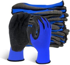 Crinkle Latex Rubber Hand Coated Safety Work Gloves for Men Women General Multi