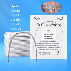 Dental Orthodontic TMA Beta Ti-Mo Arch Wires Round Rectangular Arch Ovoid Form