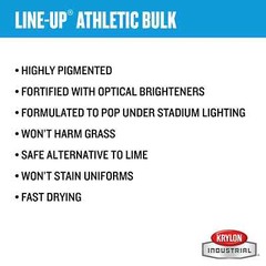 Krylon 8305 3 PK Industrial Line-Up WB Athletic Striping Paint WHITE – 17 oz