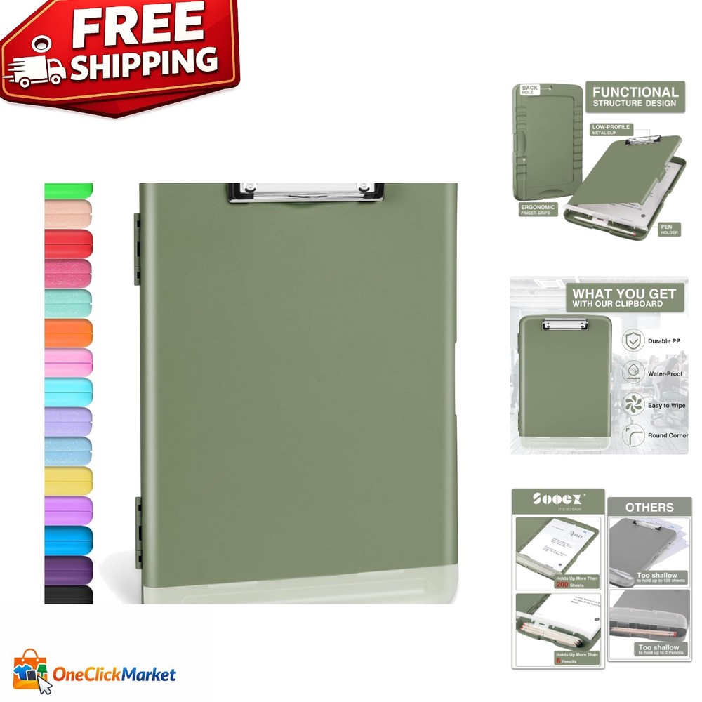 Contemporary Storage Clipboard with Pen Holder – Perfect for School & Office