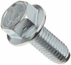 1/4-20 x 1 Inch Hex Serrated Head Flange Screw Bolt, Grade 5, Zinc Plated