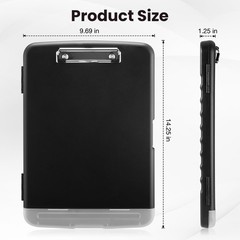 Sooez High Capacity Clipboard with Storage – 14.5″ x 10″ – Black