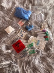 Phlebotomy Student Practice Kit -Tubes, Tray, Gloves & More Educational Use Only