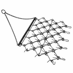 Steel Drag Harrow 4X4FT Heavy Duty Chain For ATV UTV Tractor Leveling Grading