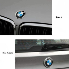 BMW Hood & Trunk Emblem Badge 74mm 82mm Logo Front Rear Replacement E30 E36 E46