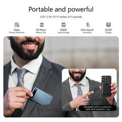 64GB ChatGPT AI Recorder, Dual Mode Calls & Meeting, 140 Languages Voice to Text