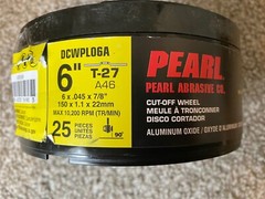 Pearl Abrasive DCWPL06A Slimcut Plus 6 x .045 x 7/8″ T-27 A46, 25 Pack NEW