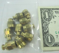 Lot 10 Solid Brass #10-32 Female Test Point Turret Post Alligator Clip Connector