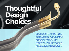 Minnesota Cheek Retractor with Suction Gold Plated Surgical Dental ARTMAN