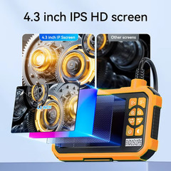 2600mAh Battery Industrial Endoscope Camera for Pipe Borescope with 4.3 inch Scr