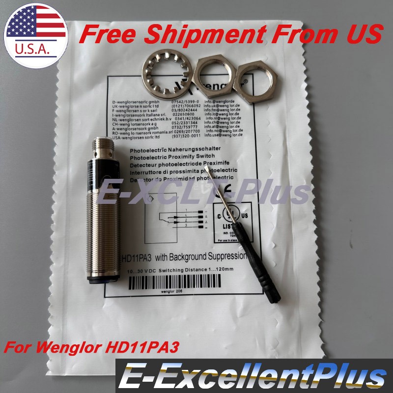1PCS For Wenglor HD11PA3 Photoelectric Sensor Switch with Background Suppression