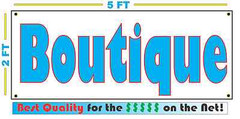 BOUTIQUE Banner Sign w/ Vintage Retro Look for Resale Shop Antique Store