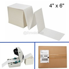 500-2000 Fanfold 4×6 Direct Thermal Shipping Mailing Postage Labels for Zebra