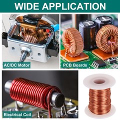 22 AWG Magnet Wire, 6 OZ/169.8g Enameled Copper Wire, 155C(311F)
