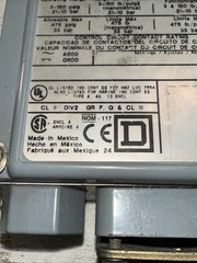 Used Square D 9012 GAW-5 Pressure Switch/Interruptor Great Condition