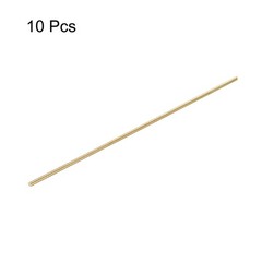 10Pcs 1mm x 300mm Brass Round Rod Metal Solid Shaft Rods Lathe Bar