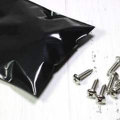 100pc Two-Sided Black Soft Plastic Sealable QuickQlick™ Bags ~2.5x4in Outer Size