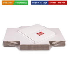 White Vinyl Record Mailers 12.8×12.8×1 inch LP Mailing Corrugated Cardboard B…
