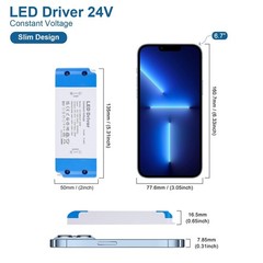 24V LED Driver 30 Watt, AC 100V-130V to 24 Volt Switching Power Supply Unit, …